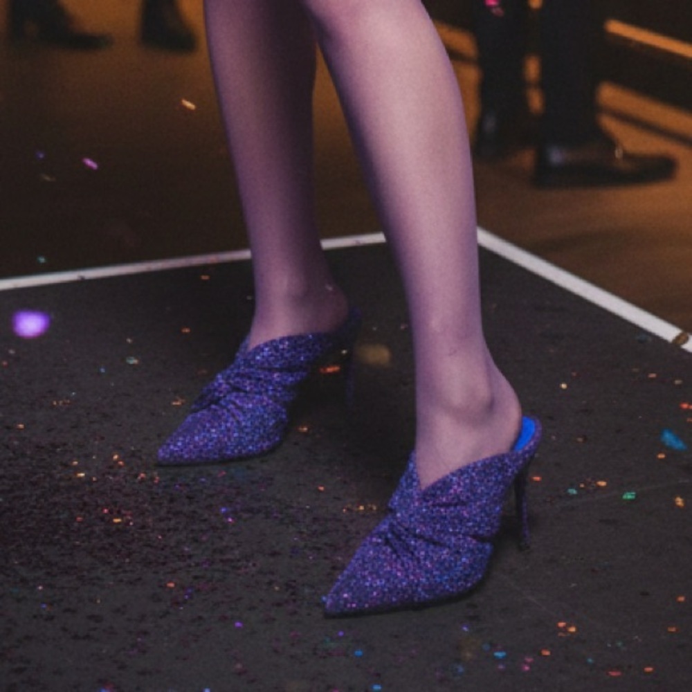 Jeffrey Campbell "Daeny" Purple Sparkle Heels